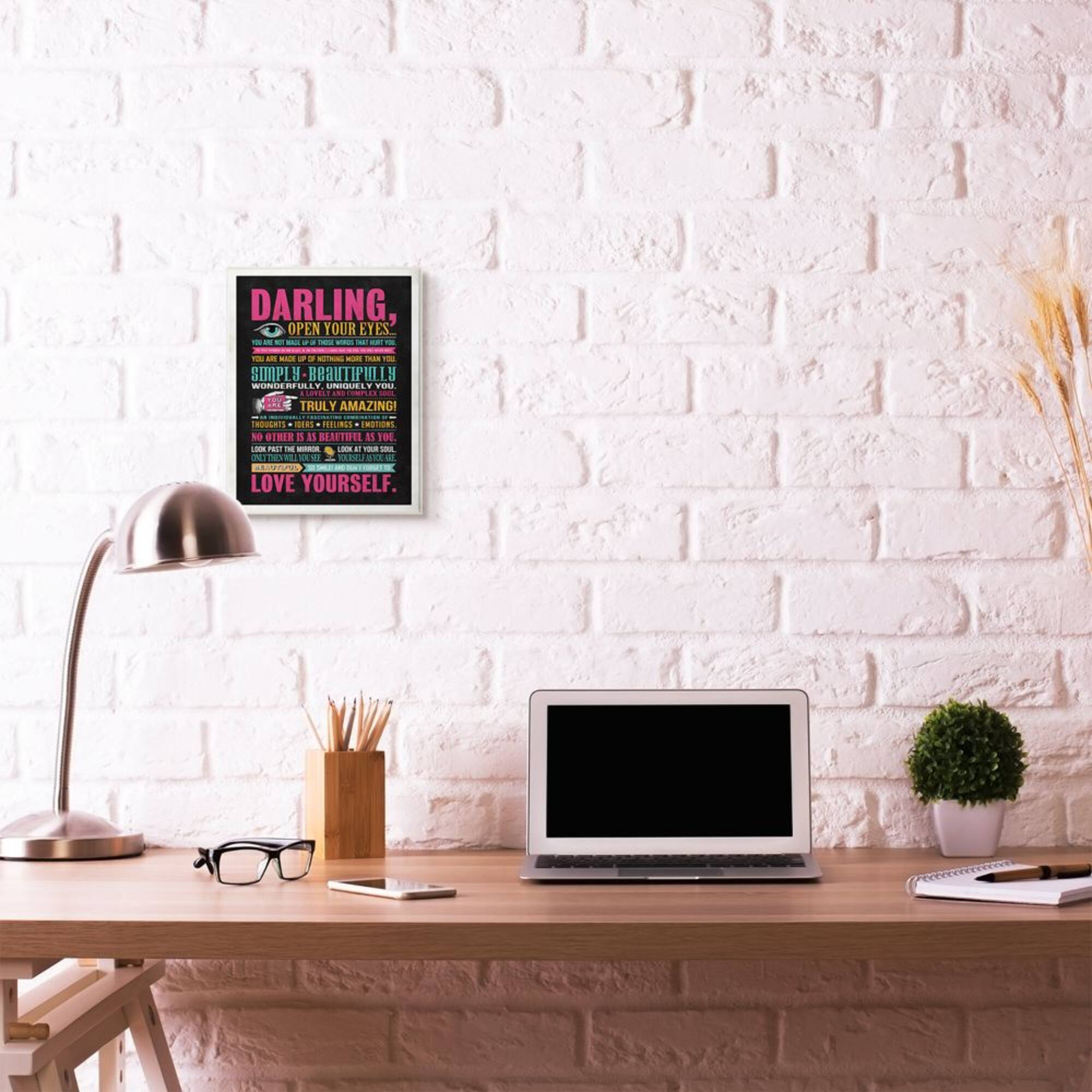 Stupell Industries Neon Darling Love Yourself Wall Art